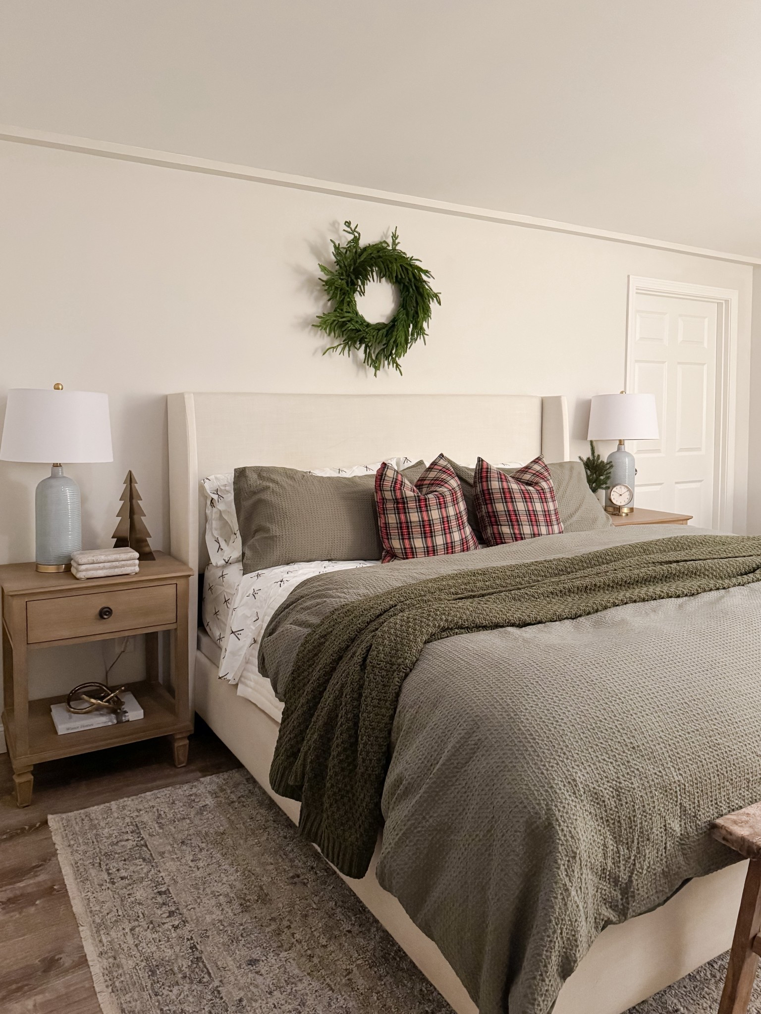 Christmas Coastal Guest Bedroom

beige bedroom, vintage bedroom, throw pillow, vintage bench, tilly upholstered bed, wayfair beige bed, sherri calnan home 

#LTKHome #LTKHoliday