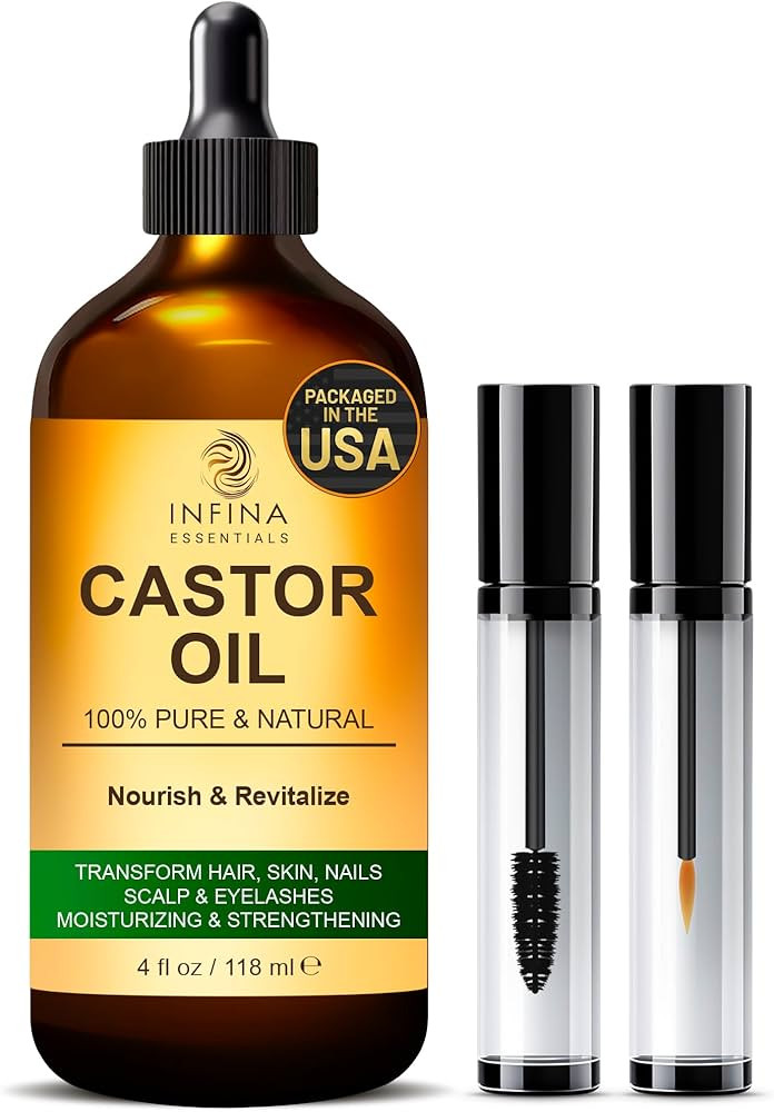 Castor Oil Cold Pressed Unrefined - Natural & Pure Castor Oil Nourishes Hair, Skin, Nails & Scalp... | Amazon (US)