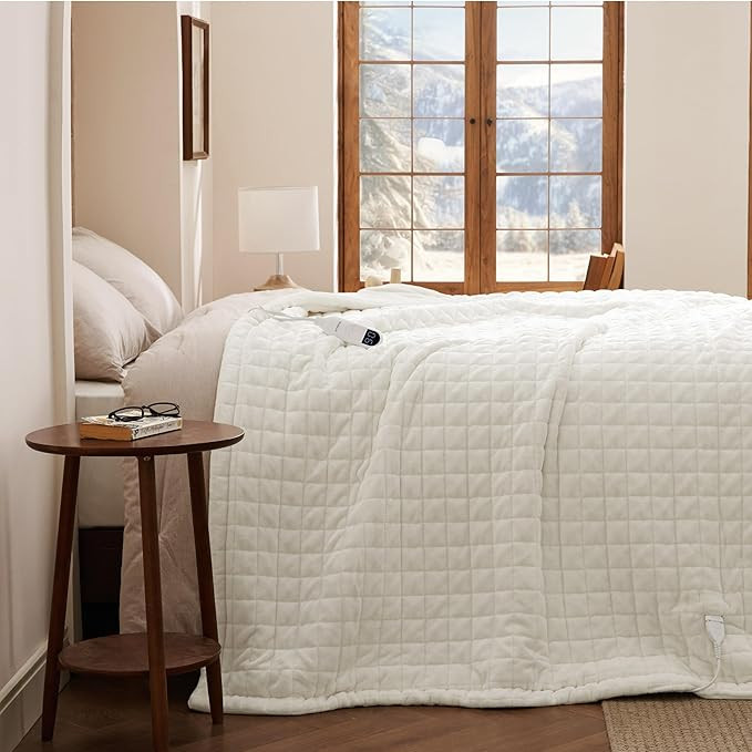 Bedsure Electric Blanket Twin - Quilted Heated Blanket Twin Size, Soft Flannel Thick Heating Blan... | Amazon (US)