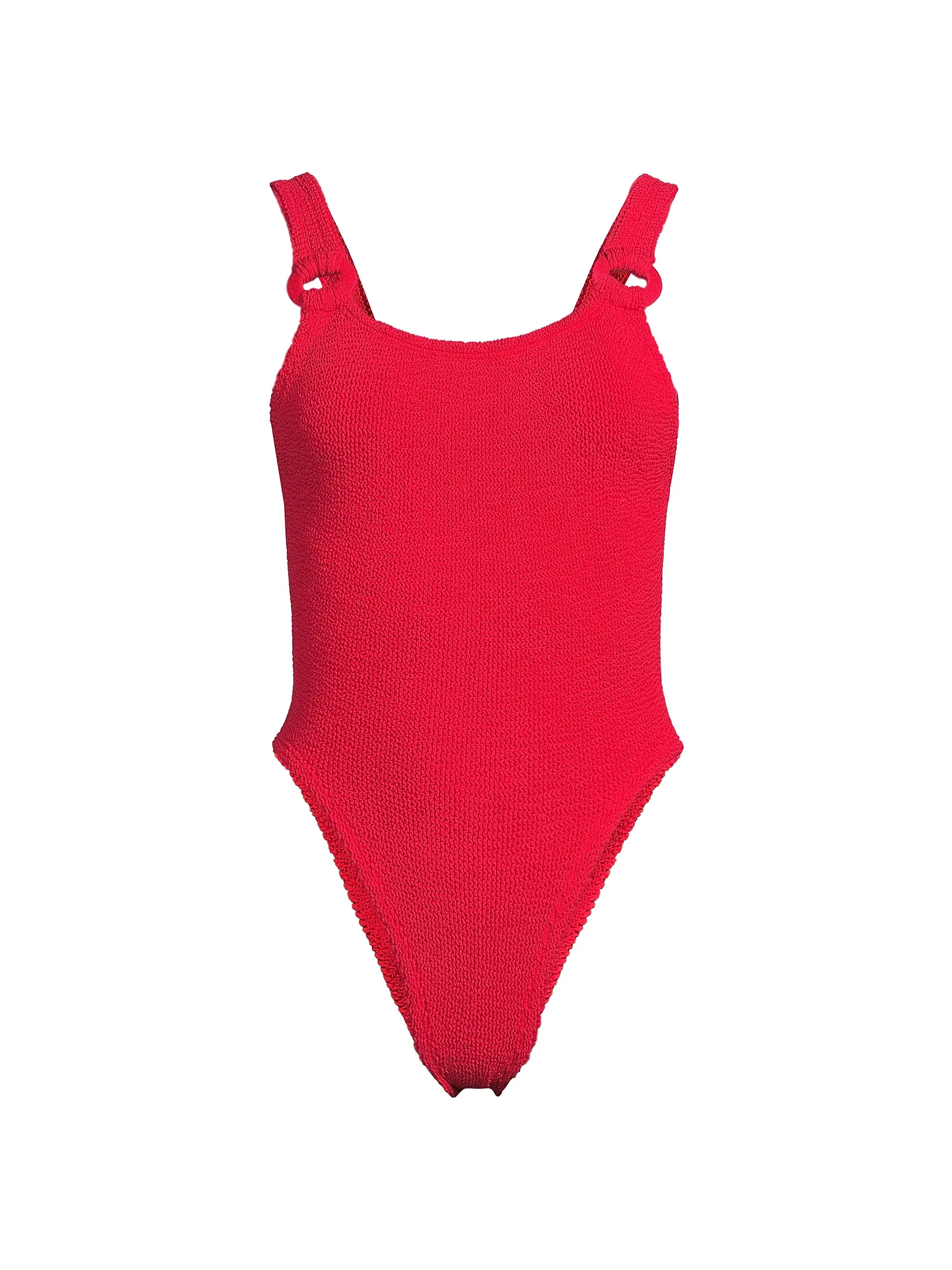 Hunza G Domino Circle-Insert One-Piece Swimsuit | Saks Fifth Avenue | Saks Fifth Avenue
