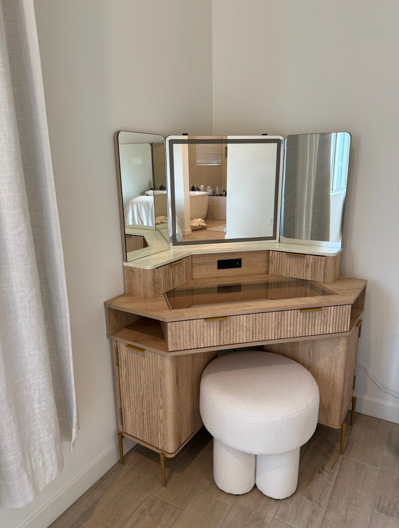 Love this vanity - it’s becoming my fav little corner! 💘

#LTKHome #LTKBeauty