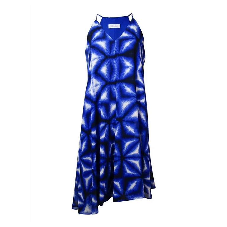 Calvin Klein Women's Racerback Chiffon Trapeze Dress (4, Byzantine Multi) - Walmart.com | Walmart (US)