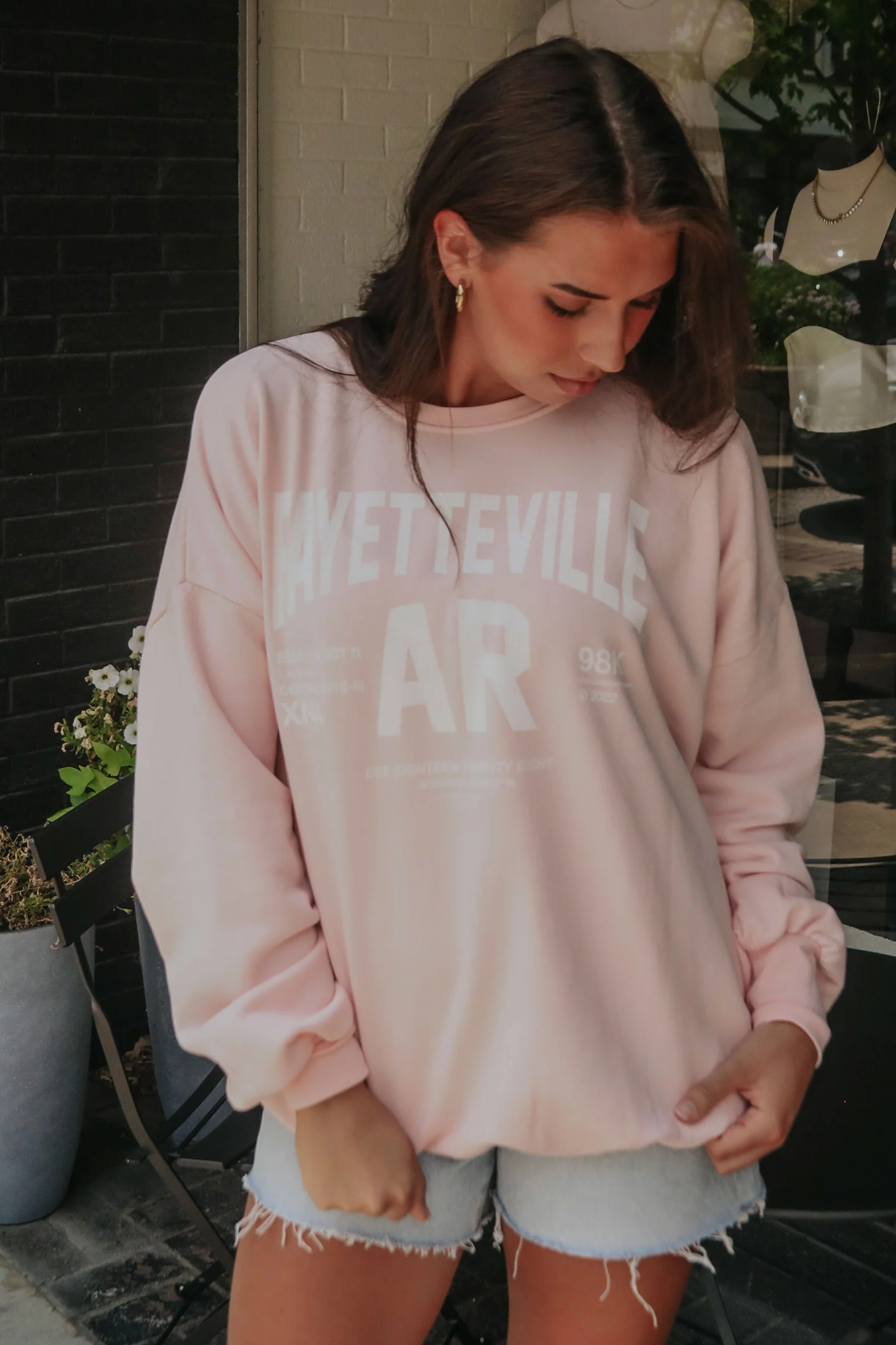 fayetteville ar x the laundry room: sweatshirt - pink | RIFFRAFF