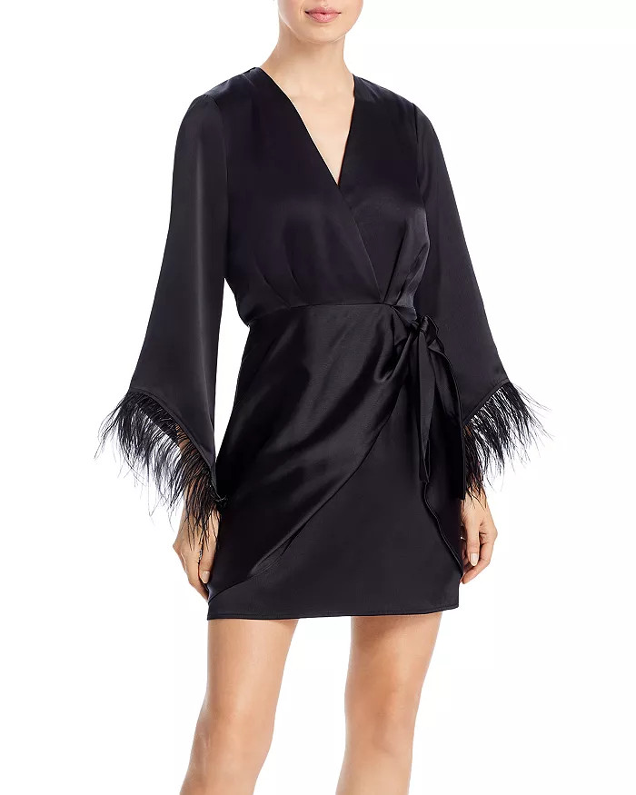 Feather Wrap Mini Dress | Bloomingdale's (US)