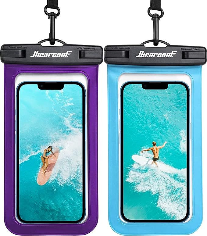 Hiearcool Universal Waterproof Case, Waterproof Phone Pouch Compatible for iPhone 14 13 12 11 Pro... | Amazon (US)