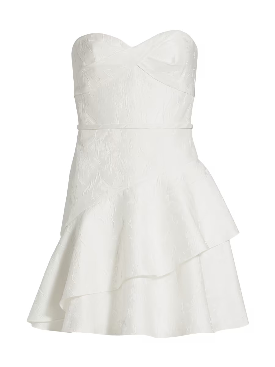 Jacquard Strapless Minidress | Saks Fifth Avenue