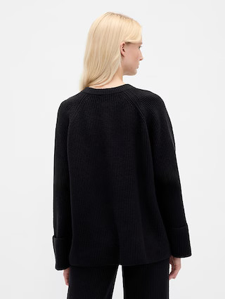 CashSoft Shaker-Stitch Boyfriend Sweater | Gap (US)