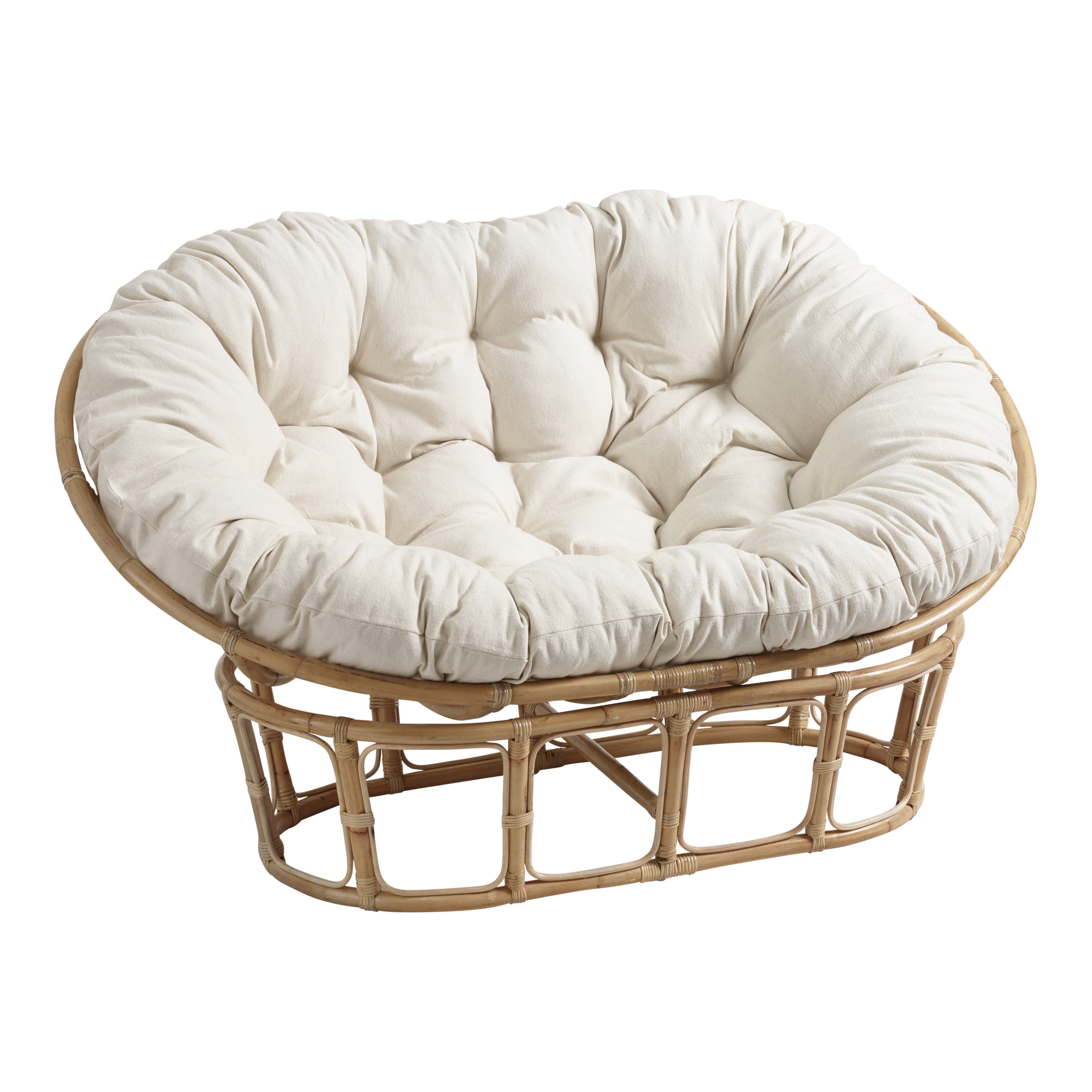 Elora Ivory Double Papasan Chair Cushion | World Market