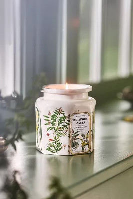 Apothecary 18 Woody Sandalwood Vanilla Ceramic Jar Candle | Anthropologie (US)