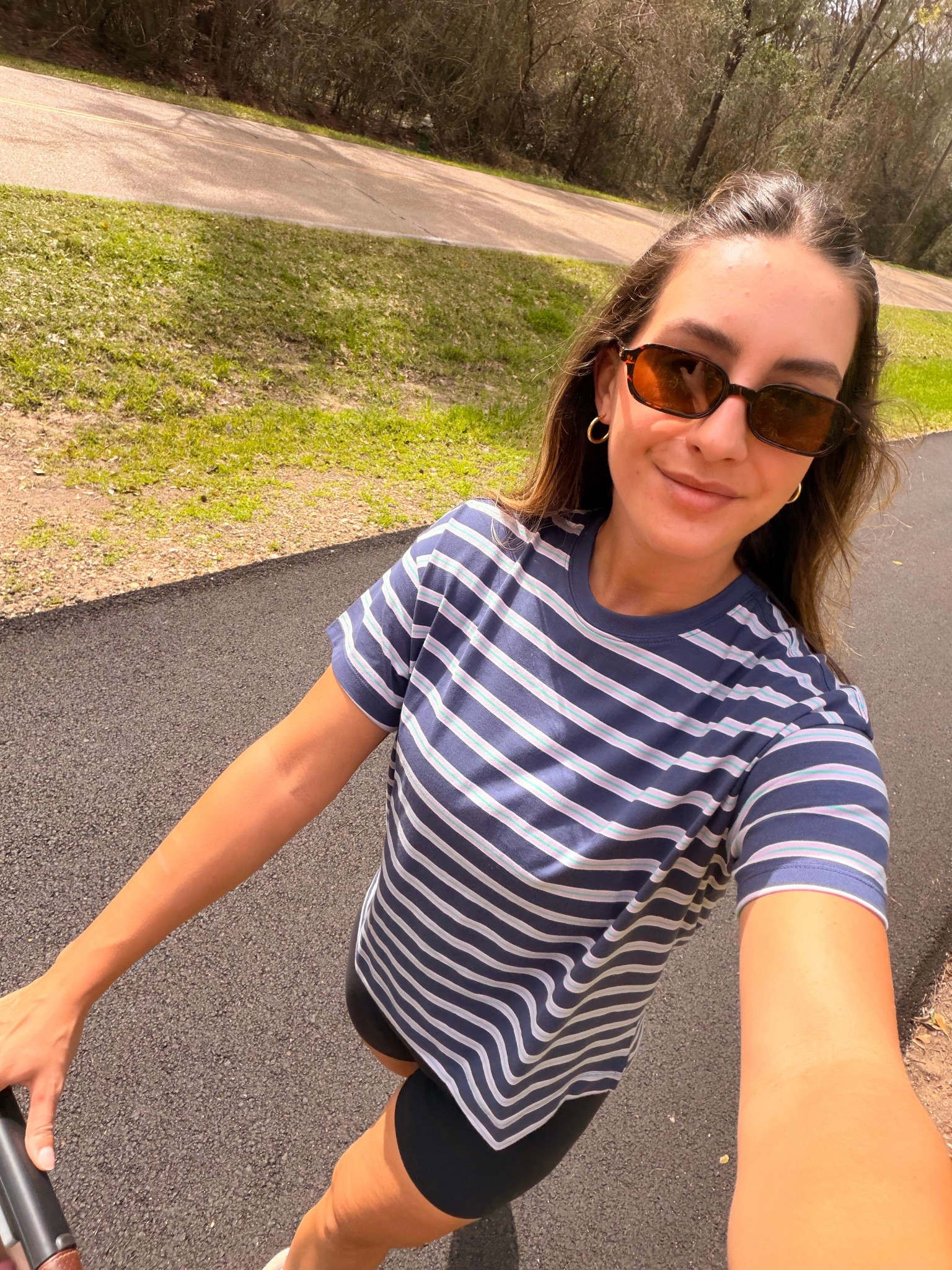 Loving this stripe tee for spring! Wearing size M! 

#LTKmomlife #LTKootd #LTKgrwm