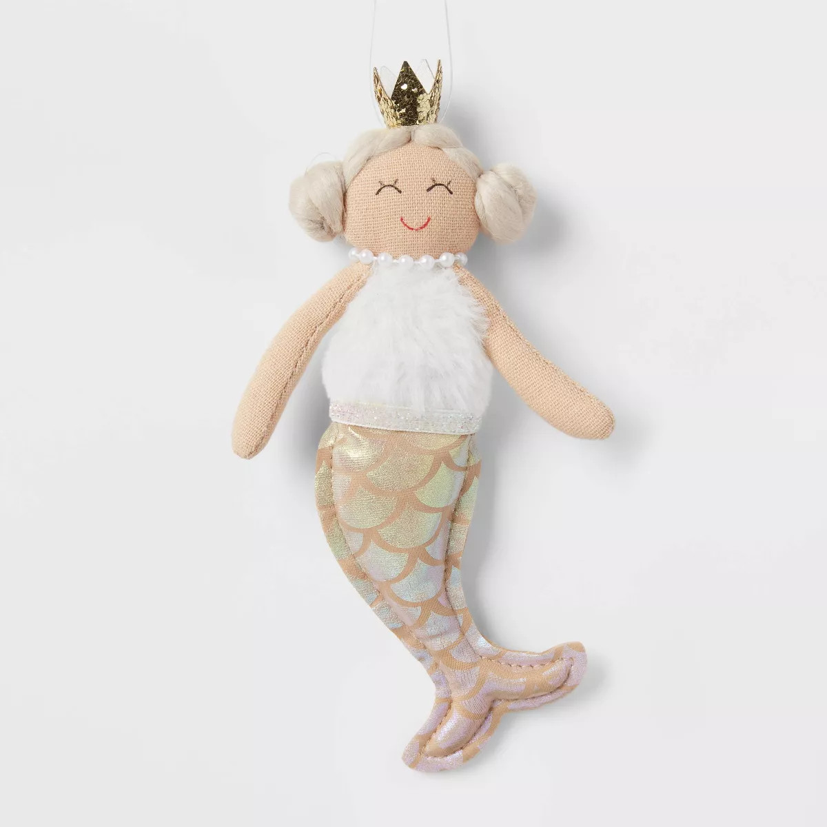 Fabric Mermaid with Blonde Hair Christmas Tree Ornament - Wondershop™: Indoor Decoration, 7" He... | Target
