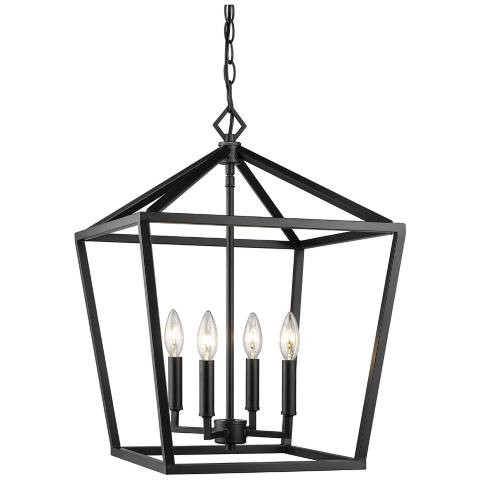 Millennium Corona 16" Wide Open Candelabra Frame Matte Black Pendant - #64F25 | Lamps Plus | Lamps Plus