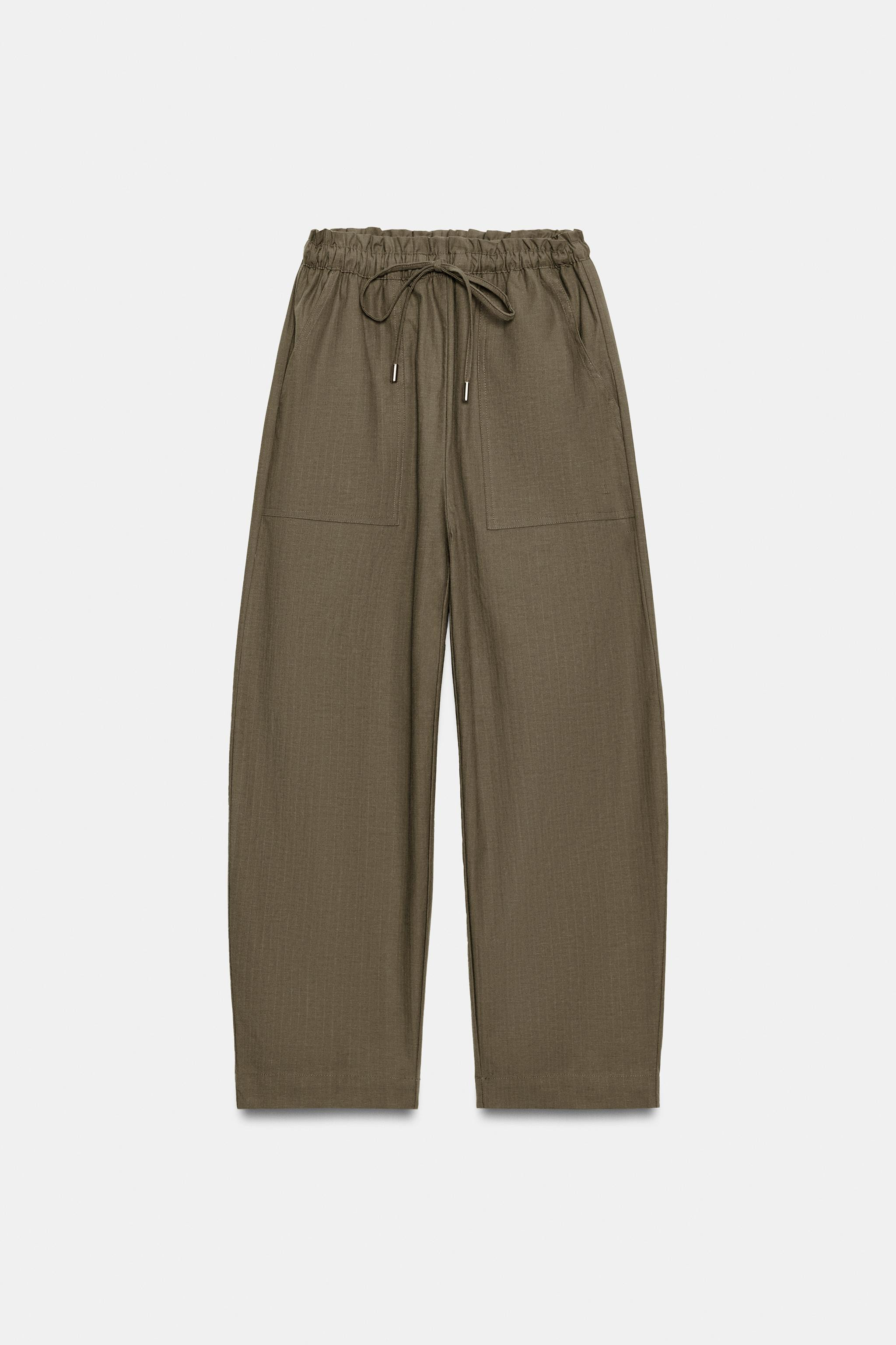 TAPERED TROUSERS WITH ELASTIC WAIST | Zara UK
