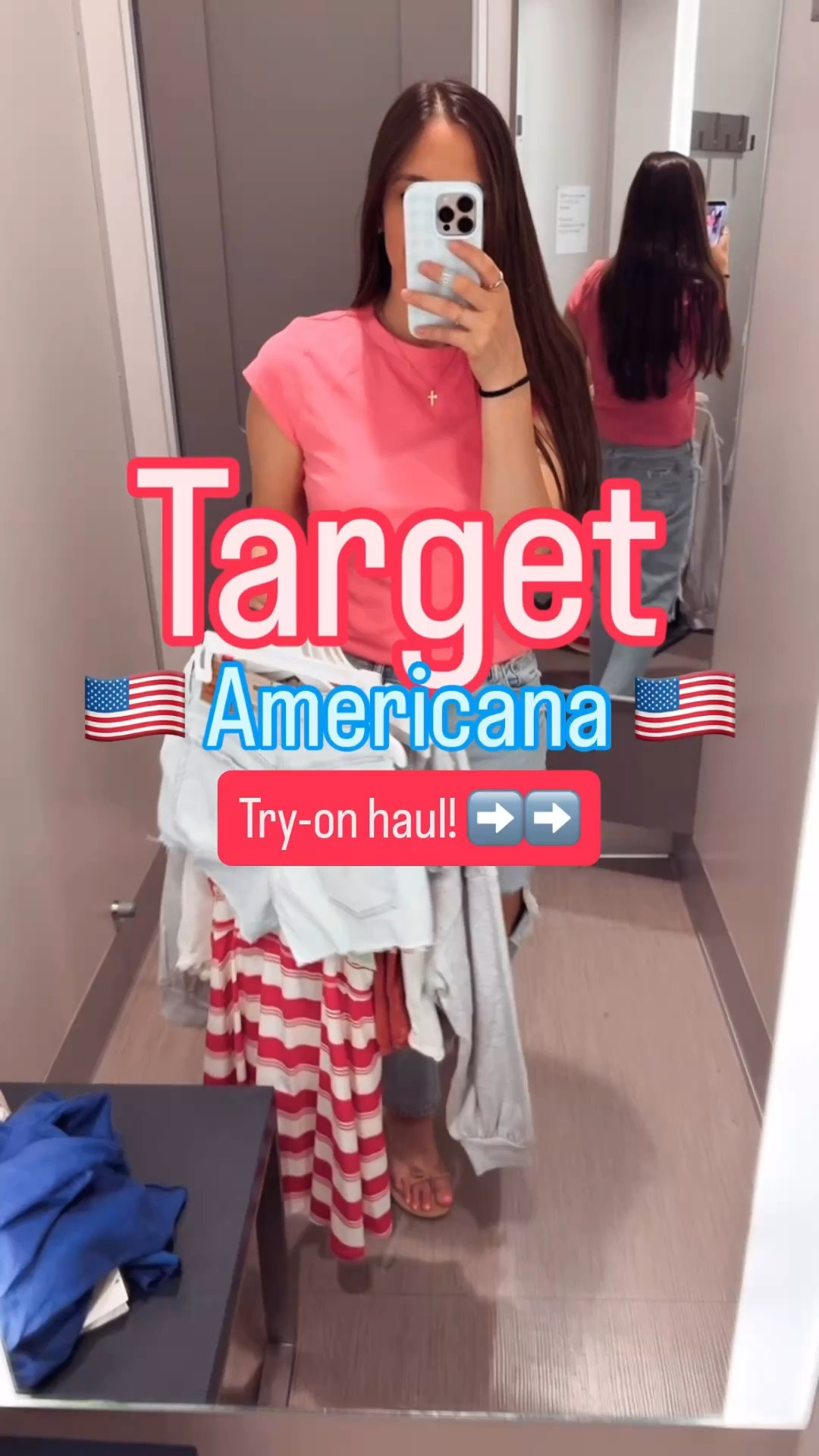 Target patriotic haul! @Target 
USA sweatshirt size small 
White denim shorts tts 
USA zip hoodie 
USA t shirt XS 
Denim tts 
Dress XS 
Blue top XS 
Waffle knit set XS in both

#LTKgrwm #LTKootd #LTKmomlife