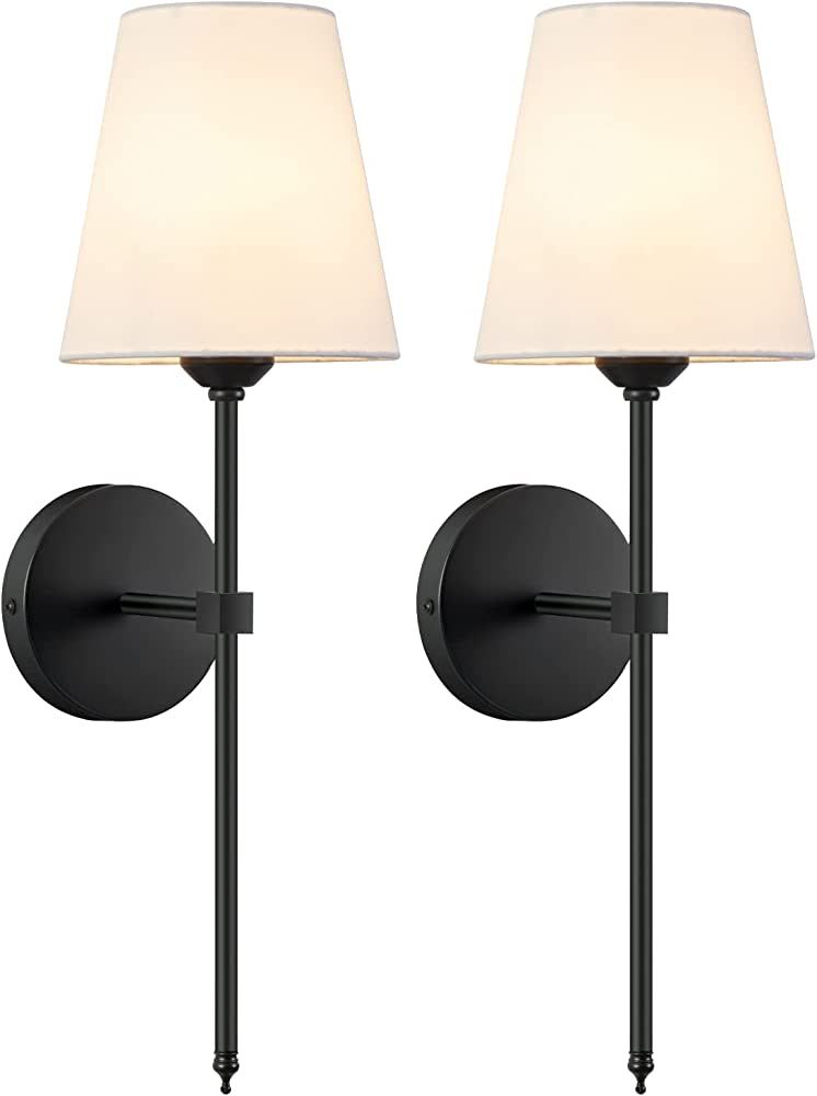 Wall Sconces Sets of 2, Retro Industrial Wall Lamps, Bathroom Vanity Sconces Wall Lighting with W... | Amazon (US)