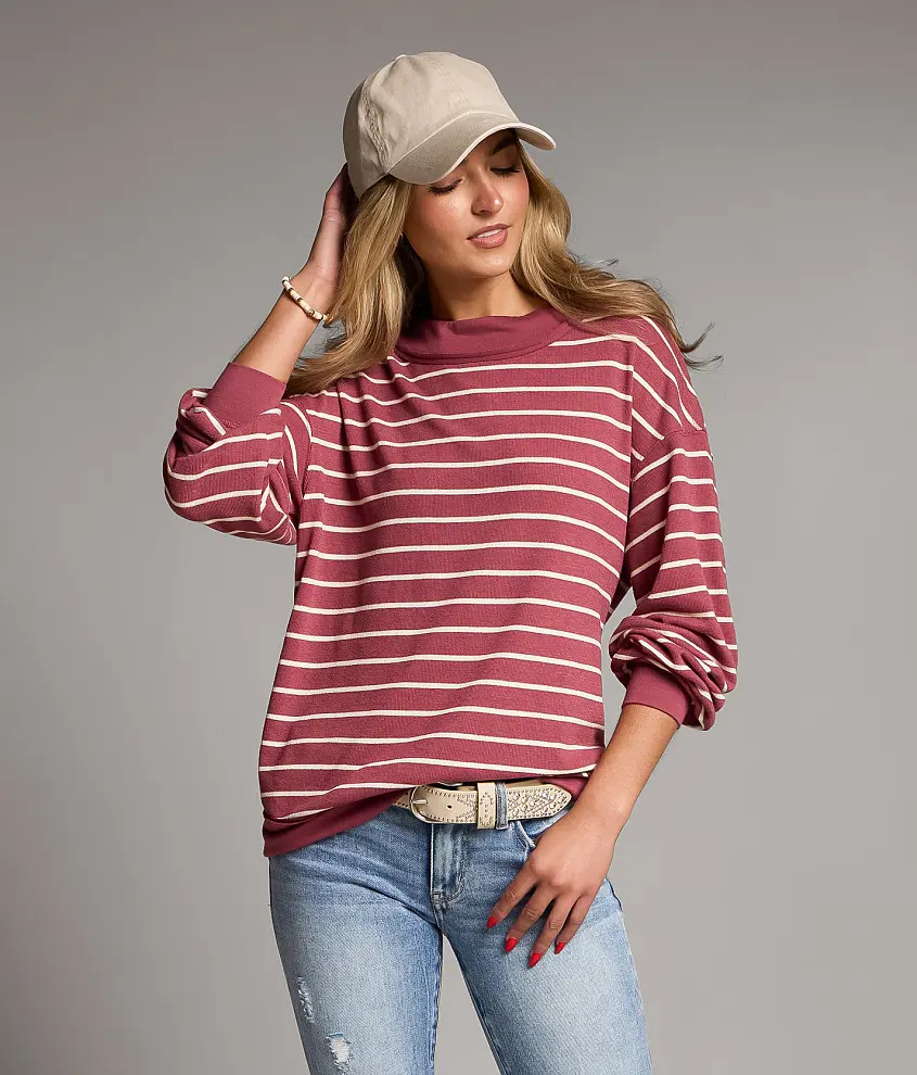 Striped Terry Cloth Pullover | Buckle