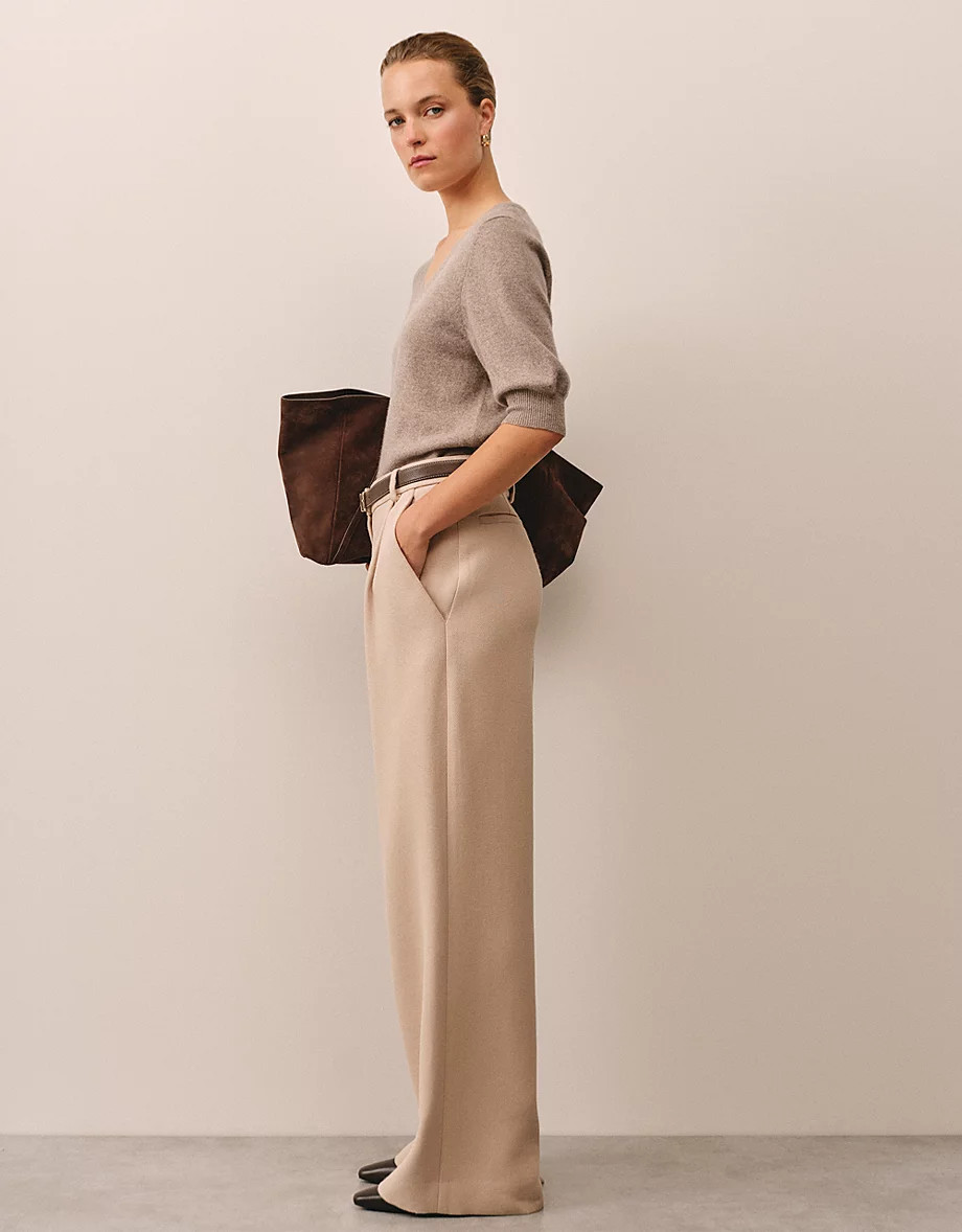 Pleated Wide Leg Trousers | The White Company UK & ROW