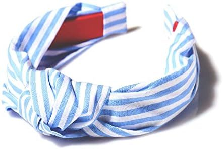 Bellefixe Knotted Headband (Blue Stripe) | Amazon (US)
