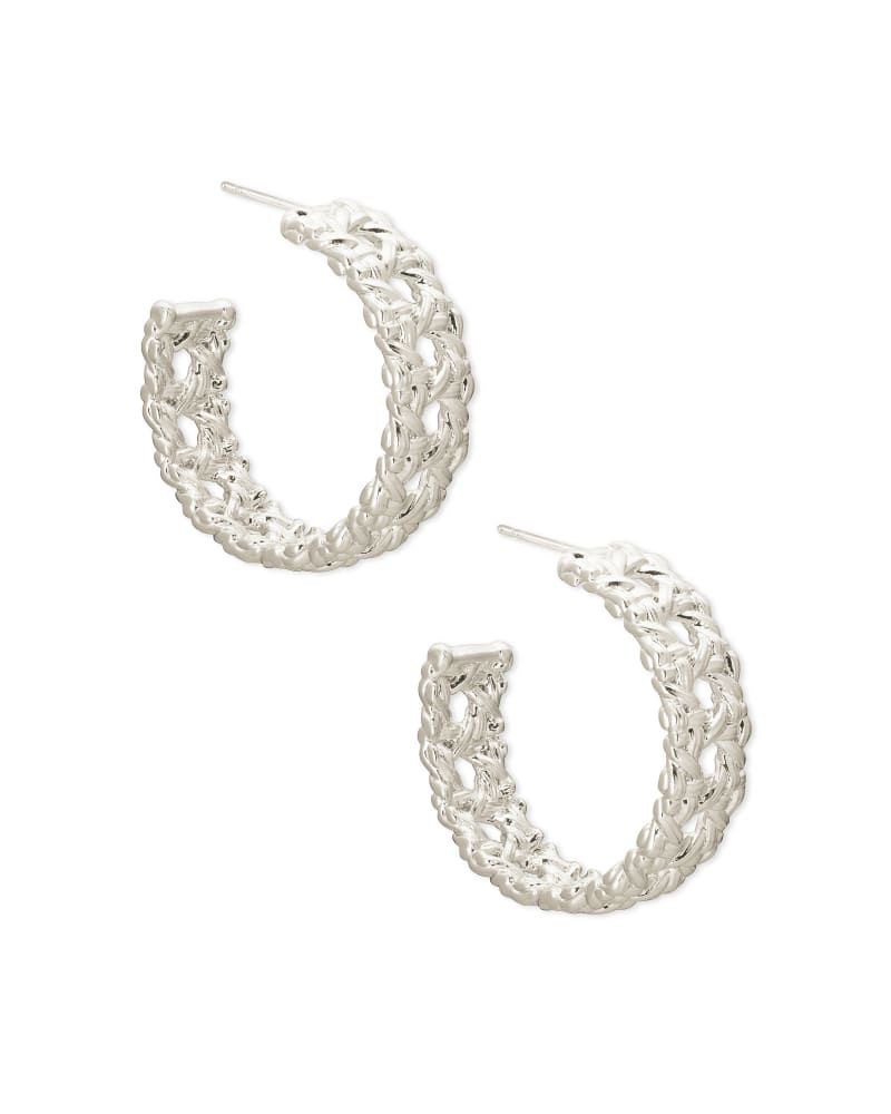 Natalie Silver Hoop Earrings in Silver | Kendra Scott