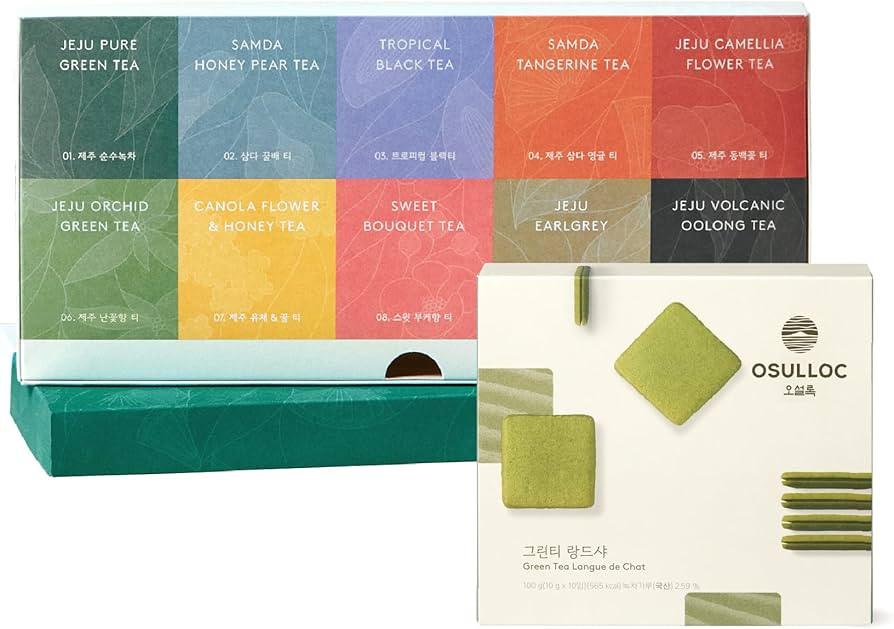 OSULLOC Premium Tea Collection (40 Count, 10 flavors x 4ea) & Langue de Chat Cookies (10 count) | Amazon (US)