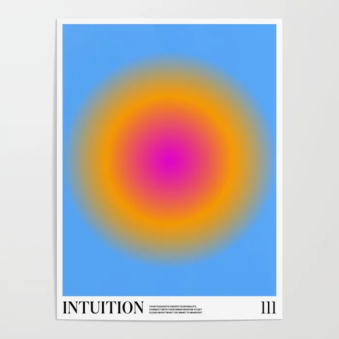 Gradient Angel Numbers: Intuition Poster | Society6