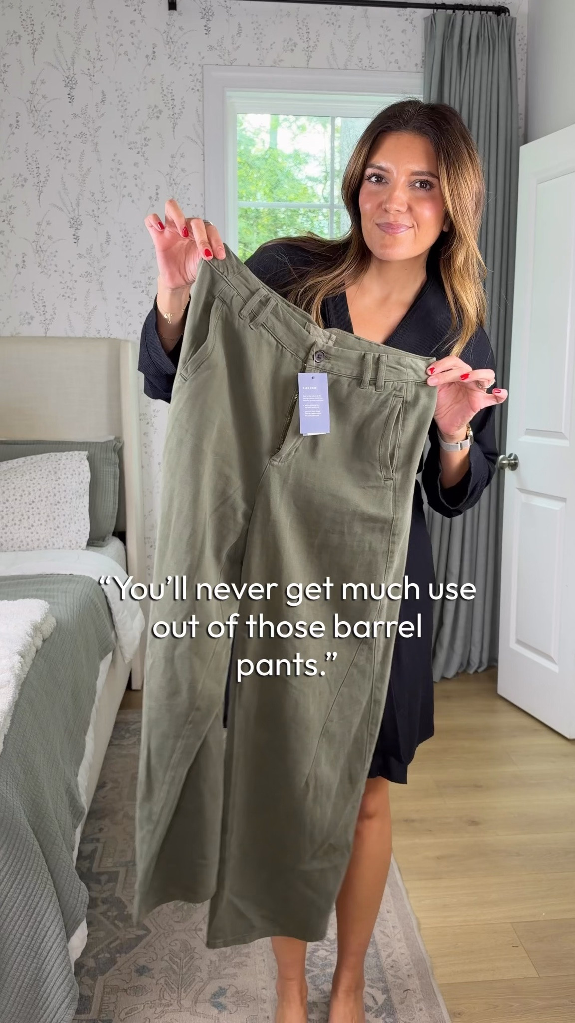 The “it” millennial pant for fall! $35 and come in 4 colors. I’m 5’7” and wear a 4.