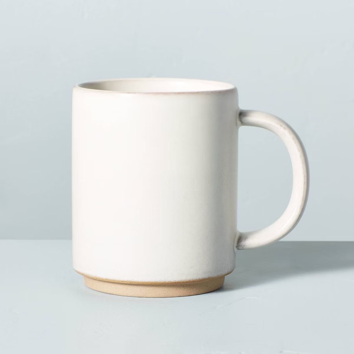 12oz Modern Rim Stoneware Mug Cream/Clay - Hearth & Hand™ with Magnolia | Target