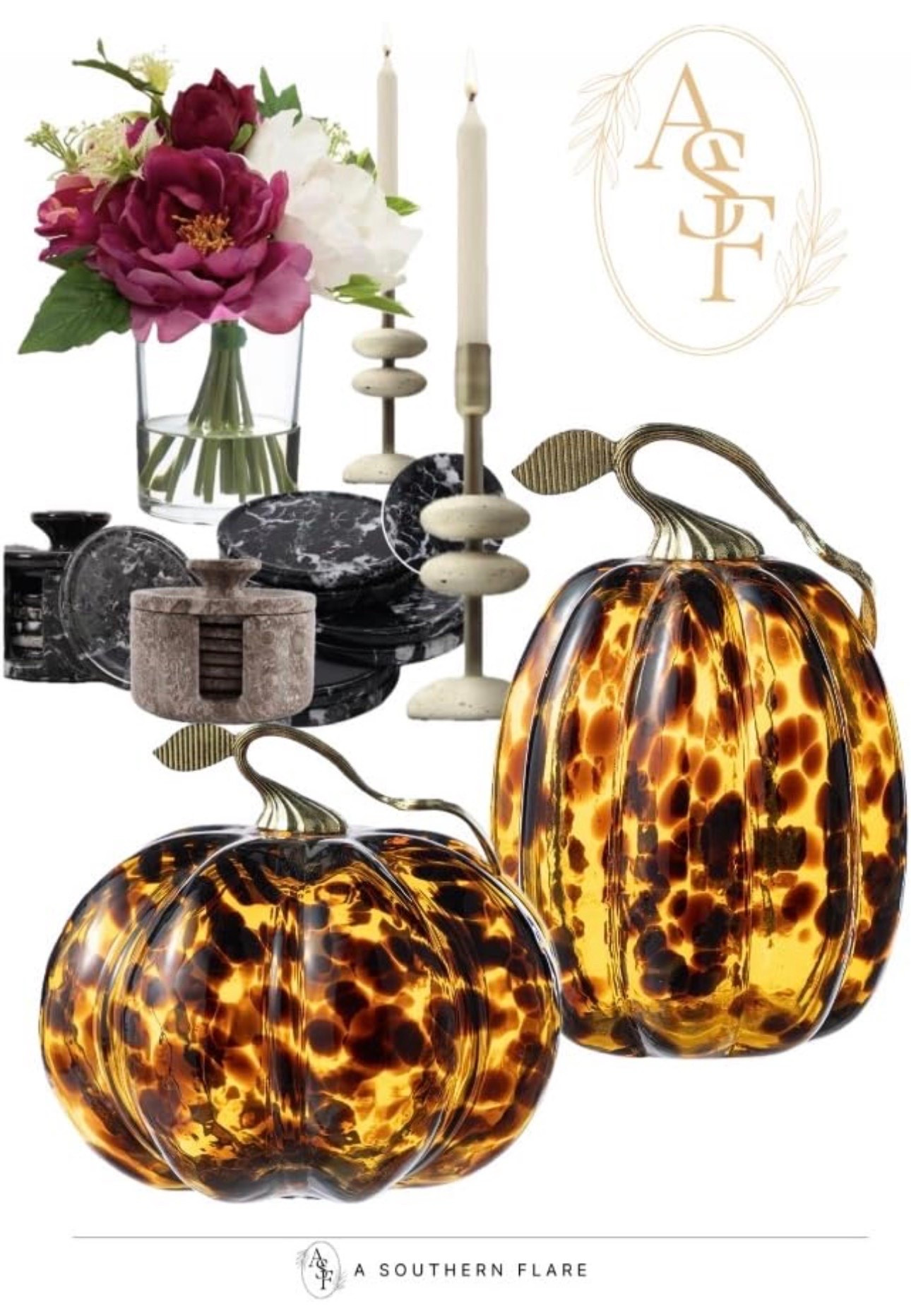 I've got some stunning glass pumpkins to add a pop of color to your home! Perfect for the fall season. #HomeDecor #FallStyle

#LTKHome