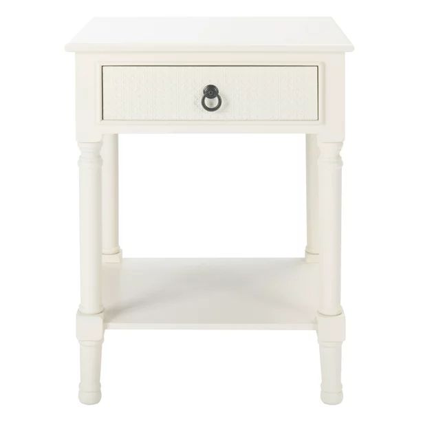 Safavieh Haines Solid Rustic 1 Drawer Accent Table, White - Walmart.com | Walmart (US)