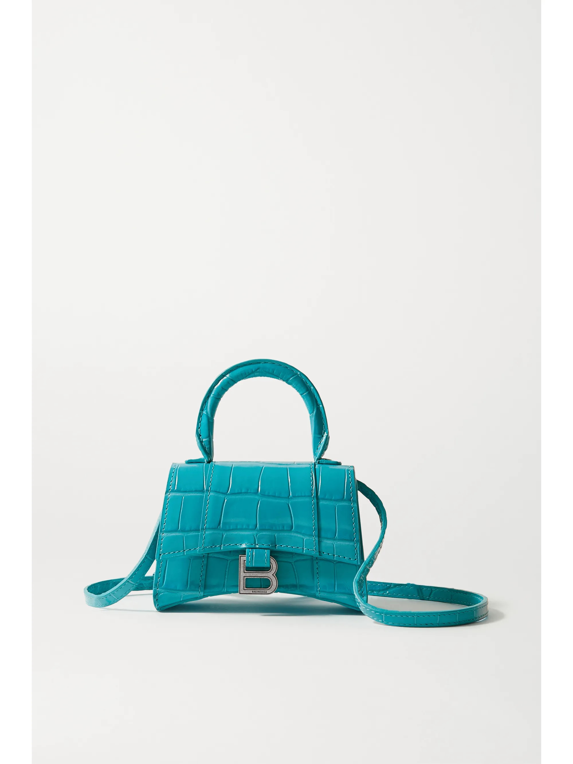 Hourglass nano croc-effect leather tote | NET-A-PORTER (US)