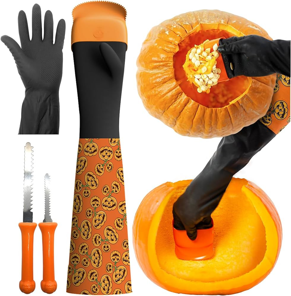 Pumpkin Scraper Glove – As Seen On Shark Tank - Mess Free and Fun Pumpkin Carving Kit – Carve... | Amazon (US)