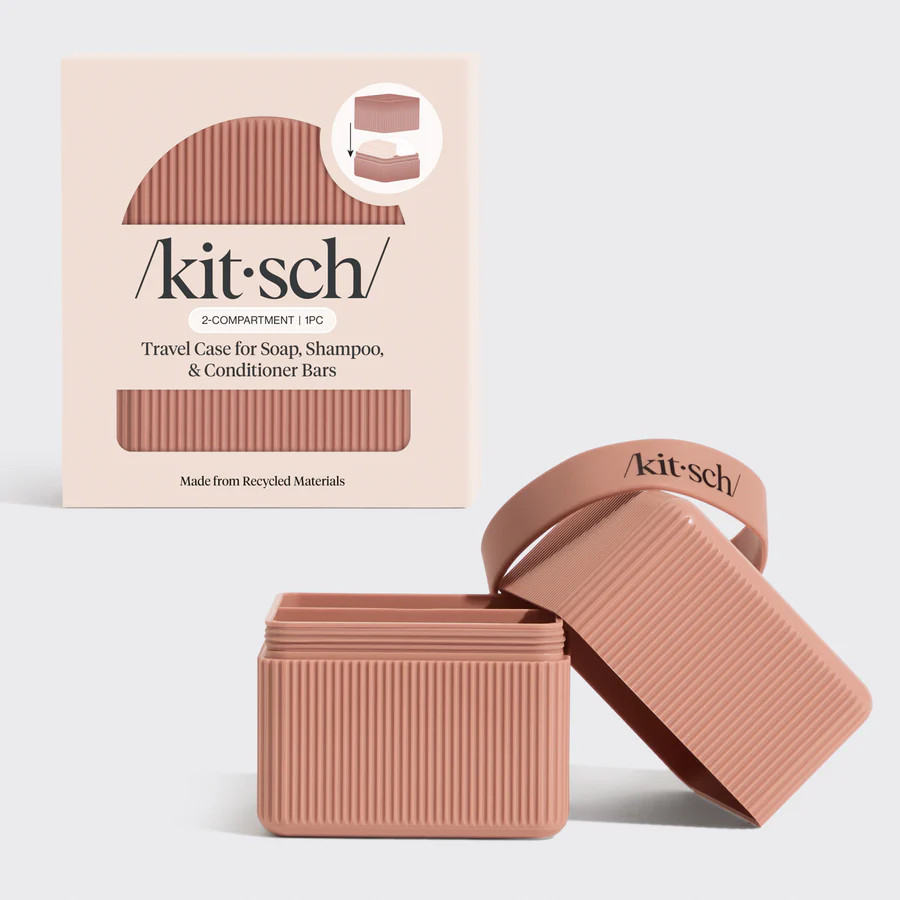 2-Compartment Travel Case - Terracotta | KITSCH | Kitsch