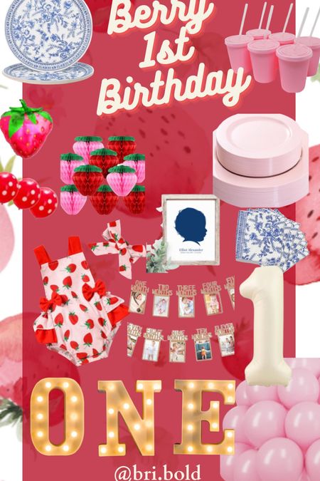 At this point here’s a birthday kit for a Berry First Birthday party theme! Loved linking all that I’ve collected leading up to her first birthday party! Love the berry first birthday theme! Also ordered the star berry balloon garland from Bashify! 

#LTKfamily #LTKparties #LTKkids