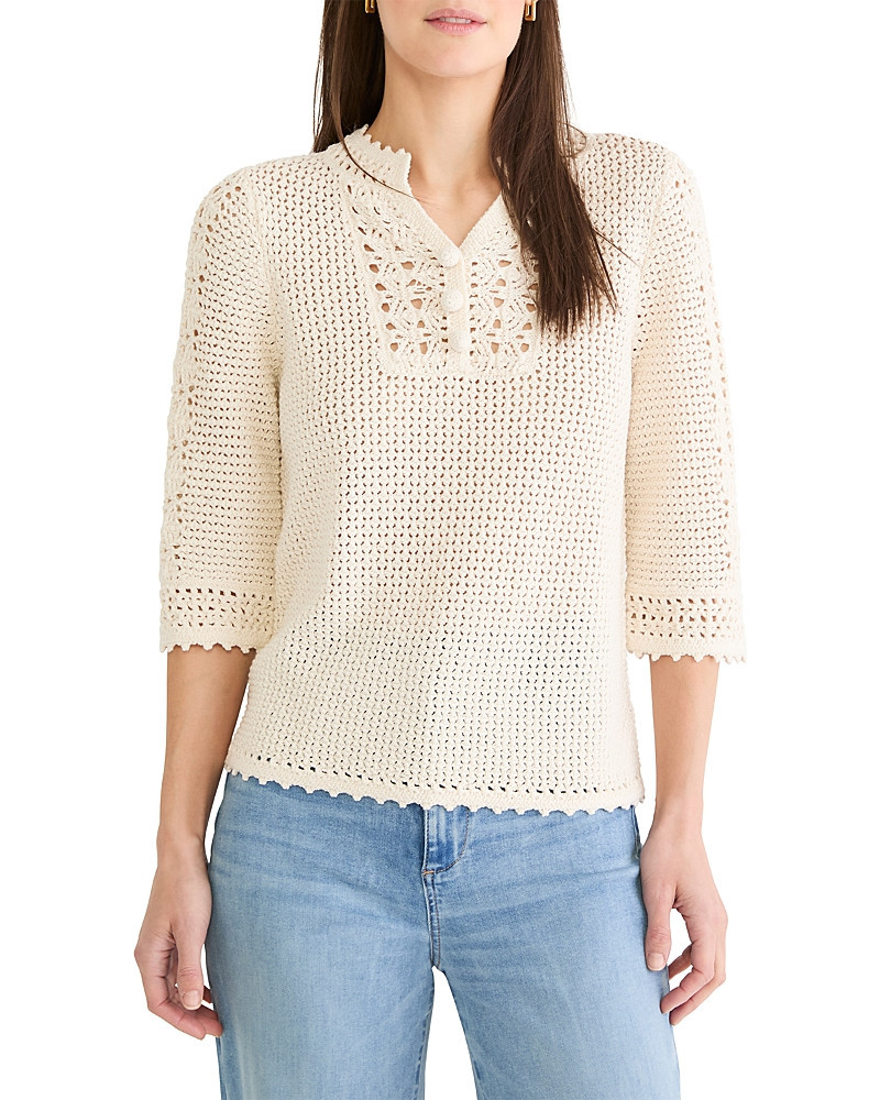 Nic+Zoe Crochet Mesh Sweater | Bloomingdale's (US)