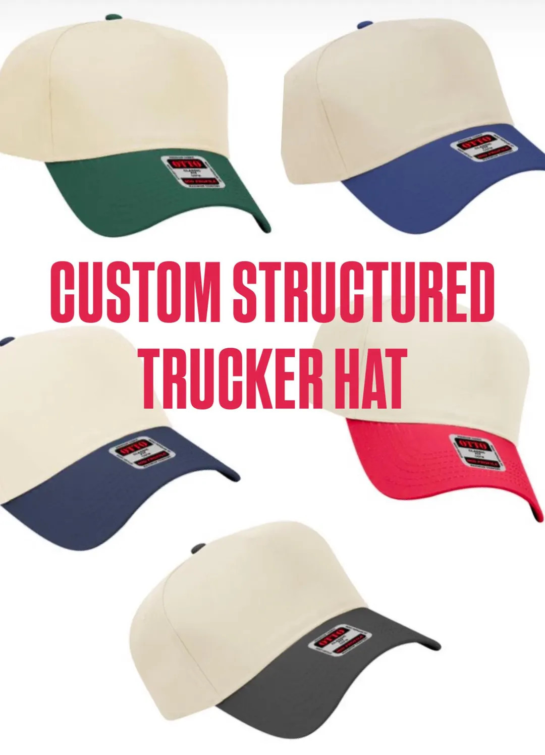Custom Structured Trucker Hat, Personalized Design - Etsy | Etsy (US)