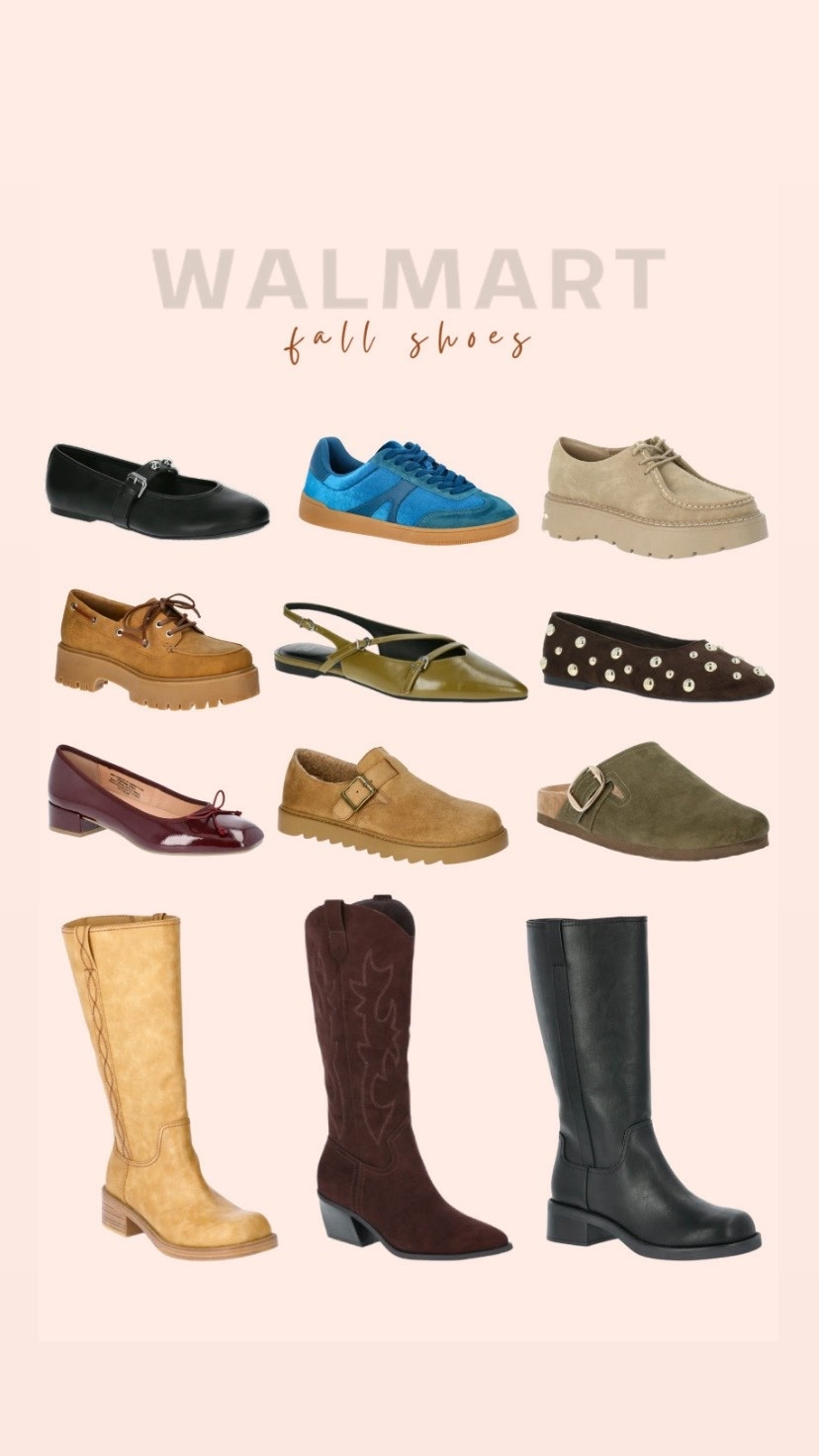 Walmart fall shoes that look high-end without the price tag 🍂 From designer-inspired ballet flats to trending clogs, platform oxfords, and the best affordable tall boots — perfect for everyday outfits, school drop-off, and fall layering. So many new arrivals for under $40 and the quality is so good! I linked every style including the viral buckle clogs, western boots, pointed slingbacks, and the blue retro sneakers everyone is grabbing for fall.

#LTKFinds #LTKFaves #LTKSeasonal #LTKShoeCrush #LTKFall #WalmartFashion #WalmartFinds #WalmartStyle #FallShoes #AffordableStyle #DesignerInspired #FallOutfitIdeas #LTKUnder50 #LTKHolidayReady #FallWardrobeEssentials #MomStyle #EverydayStyle #ShoeTrends #ClosetStaples #LookForLess #BudgetFriendlyFashion


#LTKSaleAlert #LTKCyberWeek #LTKFindsUnder50