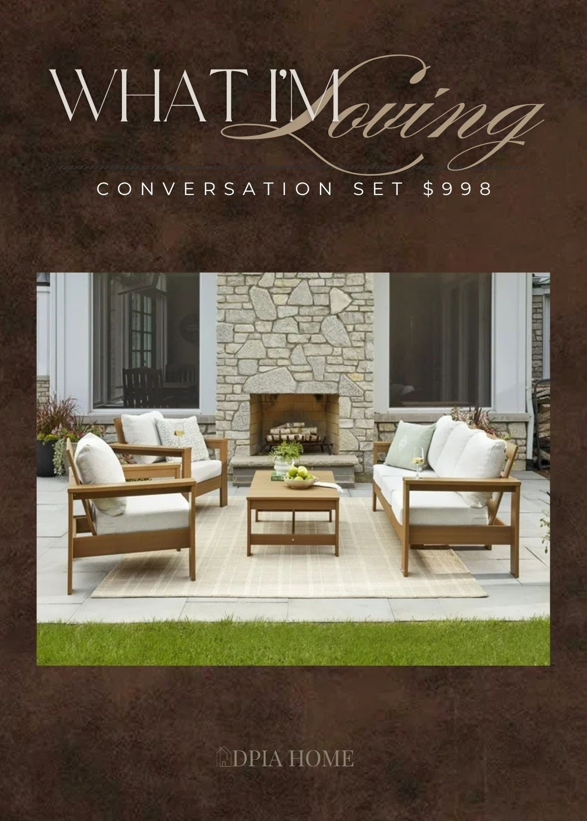 RESTOCKED - HIGH SELLOUT RISK!! ✨
I own in love this adorable and beautiful outdoor conversation set from Walmart. Priced at an amazing $998. 

#LTKHome #LTKSeasonal #LTKSaleAlert