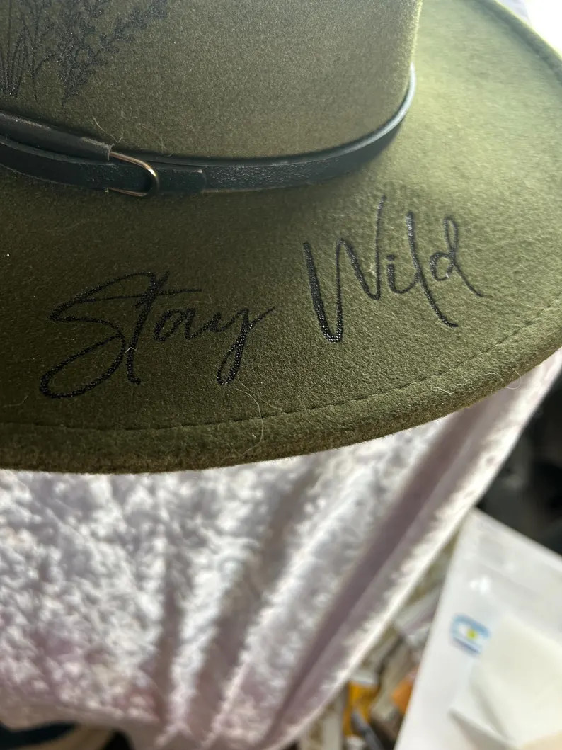 Fabulous Forest Green Hand Burned Rancher Hat - Etsy | Etsy (US)