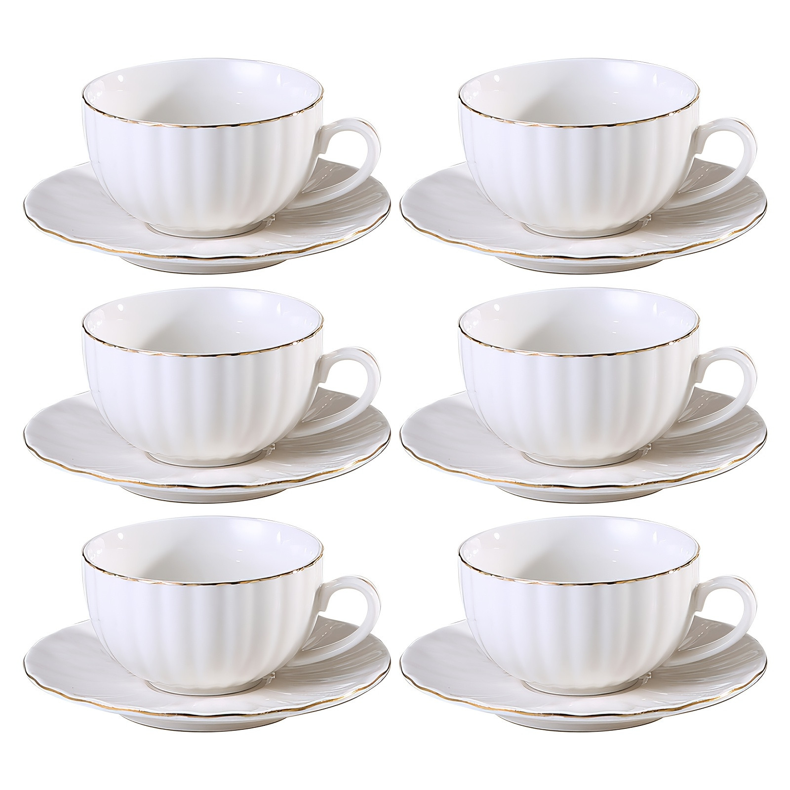 electroplated european coffee cup set 6 cups 6 saucers gold - Temu Australia | Temu Affiliate Program