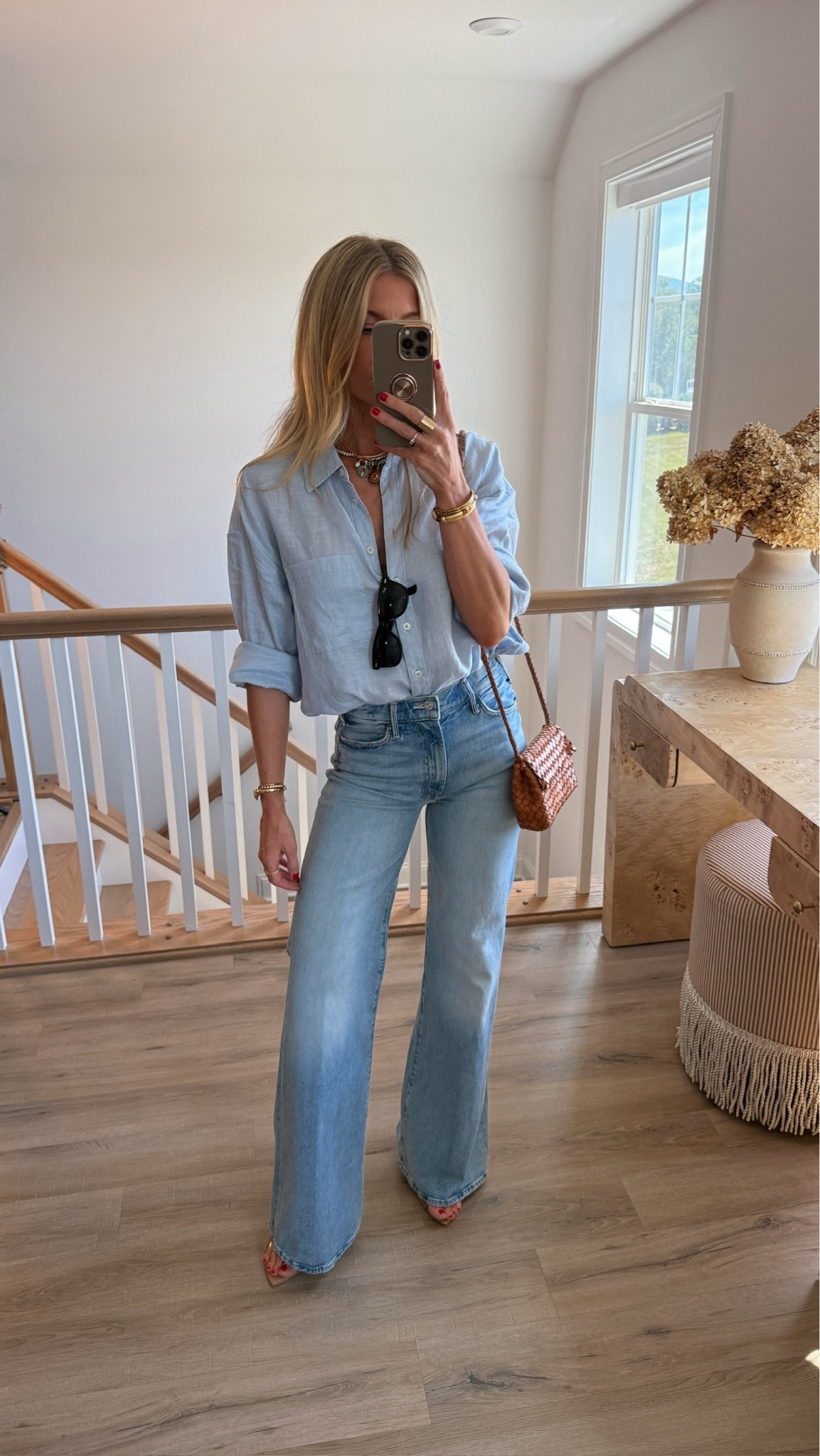 Button up + denim look!
Top: runs TTS, wearing size small
Denim: run TTS, wearing size 25, wash is I CONFESS

Get 20% off Anthropologie orders over $100 with my exclusive code LEANNE20

#LTKootd #LTKSeasonal #LTKSaleAlert