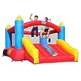 Action air Bounce House, Inflatable Bouncer with Air Blower, Jumping Castle with Slide, Family Ba... | Amazon (US)