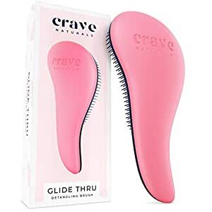 Crave Naturals Glide Thru Detangling Brush for Adults & Kids Hair. Detangler Hairbrush for Natura... | Amazon (US)