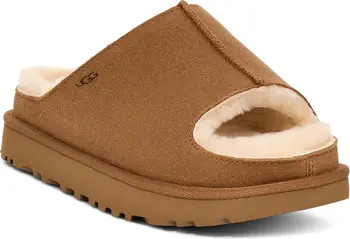 Greenport Genuine Shearling Lined Platform Slide Sandal (Women) | Nordstrom