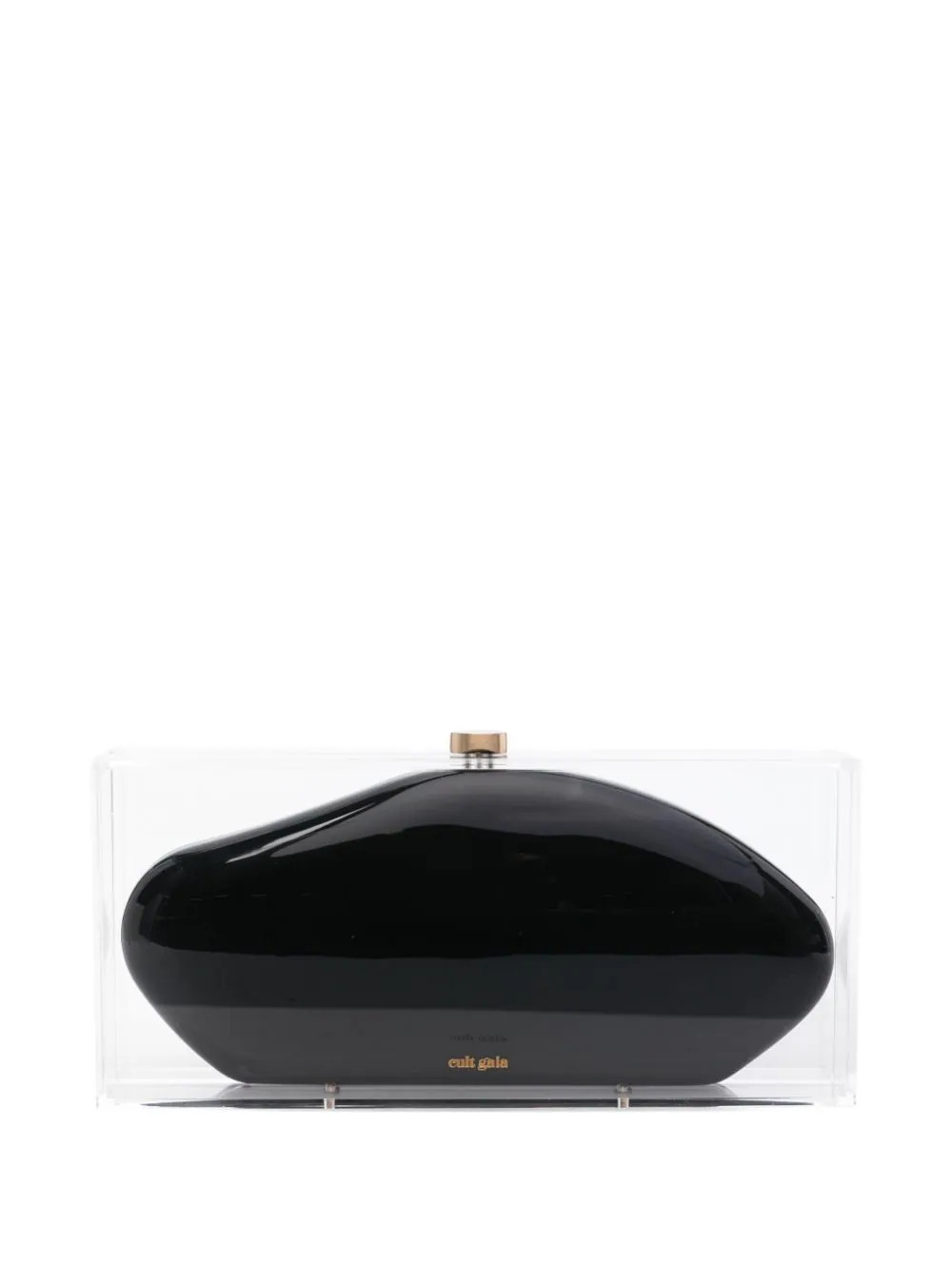 Cult Gaia Annika transparent clutch bag - Black | Farfetch Global