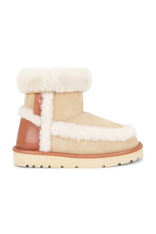 Chloe Shearling Bootie in Beige | FWRD 