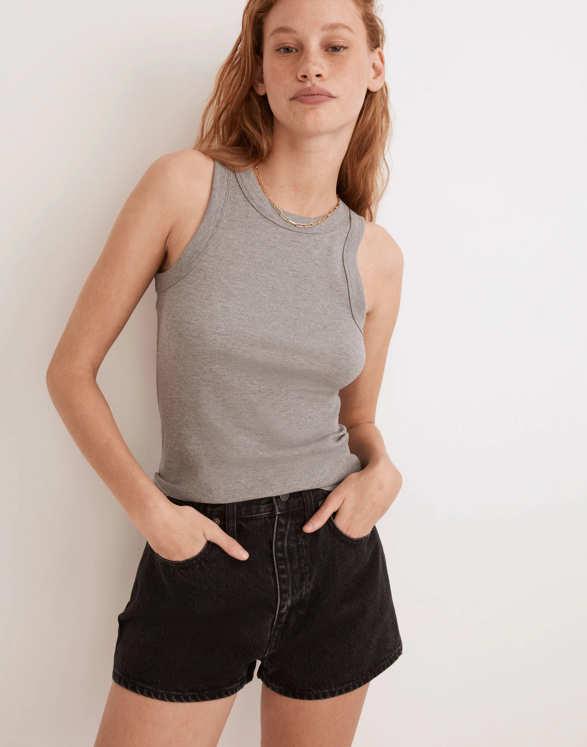 Supima&reg; Rib Cutaway Tank | Madewell