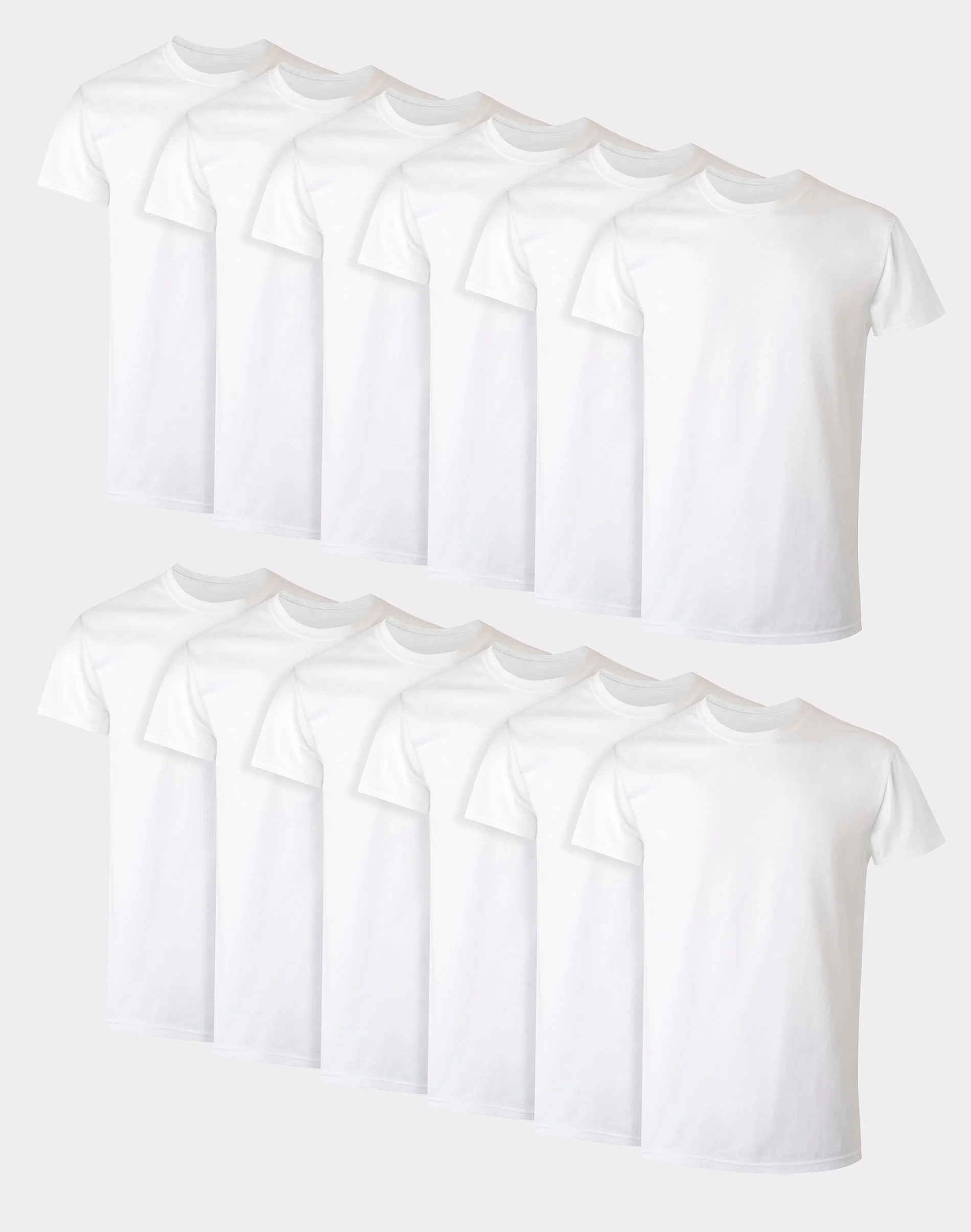 Hanes Men's Undershirt Crew T-Shirt Value Pack, 12-Pack, Moisture Wicking Breathable White Tee S | Hanes.com