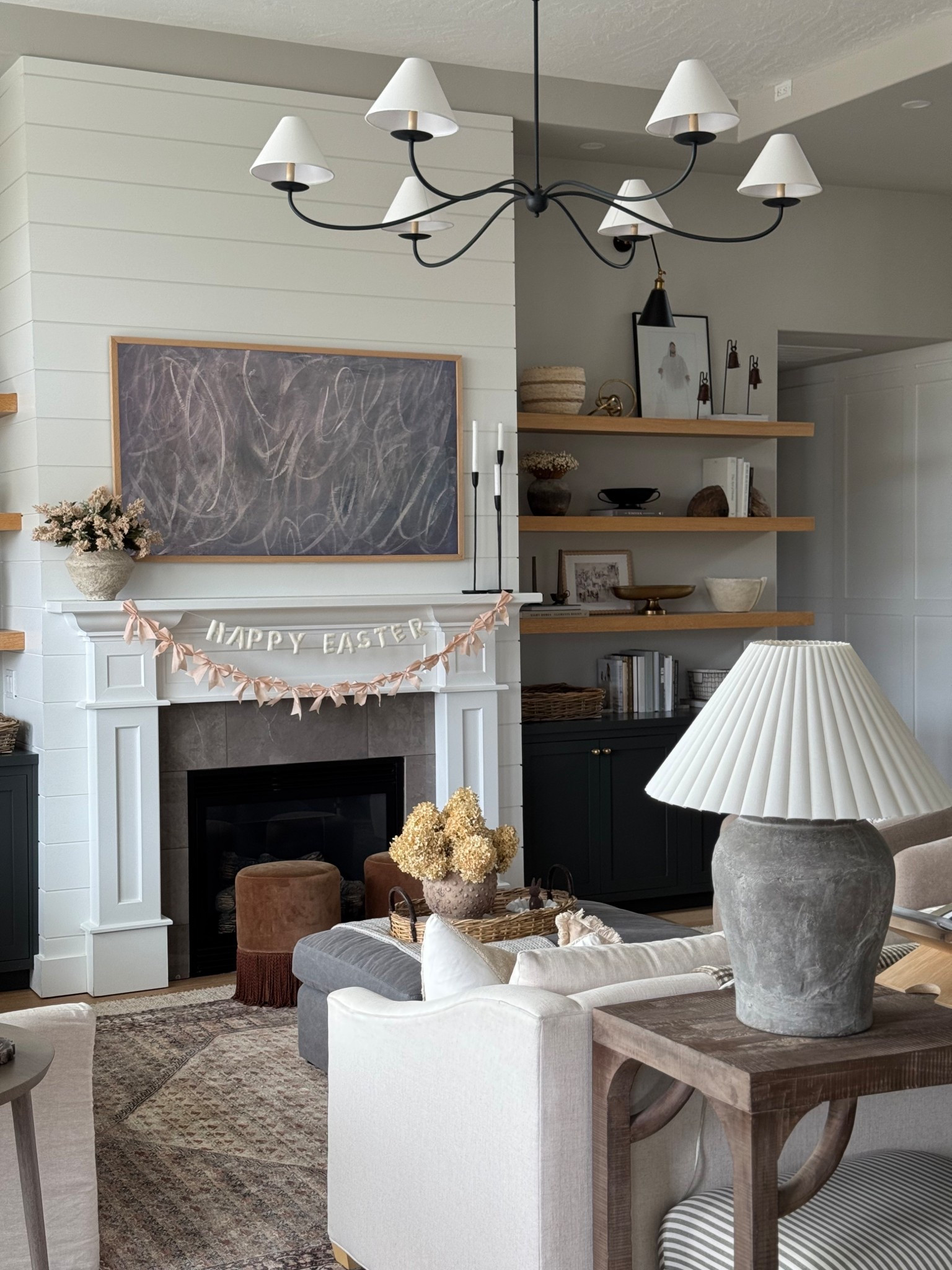 In an attempt to make all of my lighting more cohesive in my family room and kitchen, I added linen lampshades to my already gorgeous chandelier. Obsessed with the result and such an easy addition! 

#LTKStyleTip #LTKFindsUnder50 #LTKHome