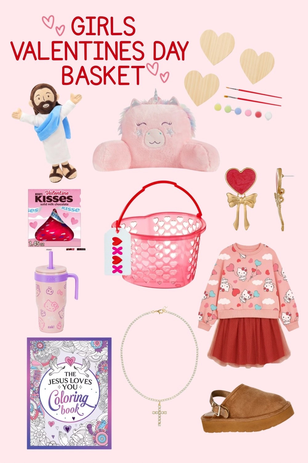Girls Valentine’s Day basket / faith based Valentines Day basket / cross necklace / Jesus basket / Jesus valentines / love like Jesus / Jesus loves you / Bible basket / kids Valentine’s Day basket 

#LTKKids #LTKValentine #LTKSeasonal