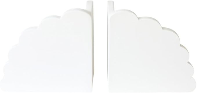 Scalloped Acrylic Bookends – Stylish & Durable Book Holders for Shelves & Decor with Non-Slip P... | Amazon (US)
